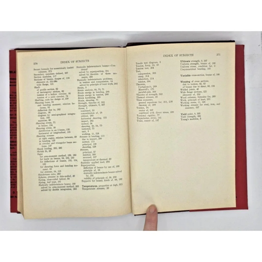 Elements of Strength of Materials‎ by Timoshenko and McCullough 1940's HC w/DJ